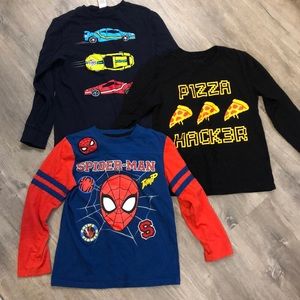 Boys Long Sleeved Tee Lot Size M 7/8